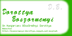 dorottya boszormenyi business card